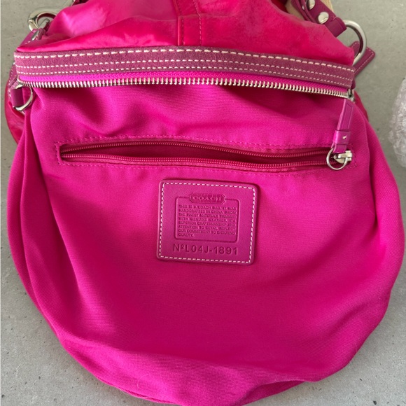 Rare Coach Y2K Fuchsia satin Shoulder Bag - Picture 11 of 16